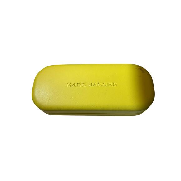 Marc Jacobs purple glasses frames with lenses yellow case, cleaning cloth. main image 6